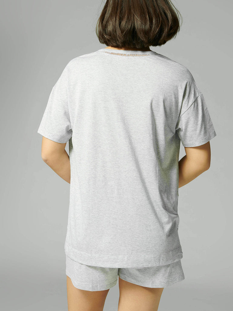 Brume Short Sleeve Top - Mineral Grey