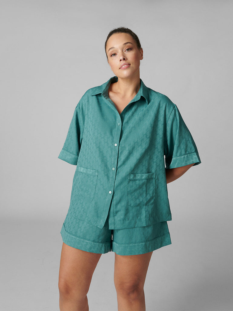 Caprice Long Sleeve Top - Boreal Green