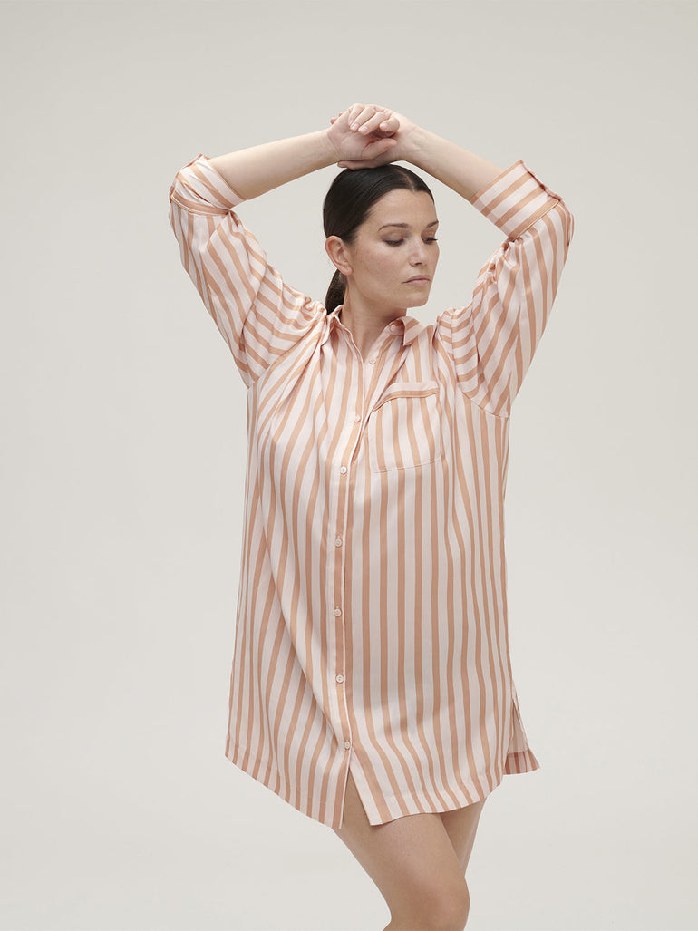 Caprice Night Shirt - Peach Nights