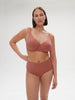 Plunging underwired bra - Lychee
