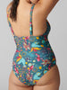 Underwired one-piece swimsuit - Lagoon Green