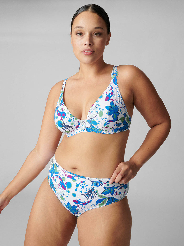 Neroli Underwire Plunge - White Littoral