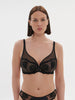 Plunging underwired bra - Black