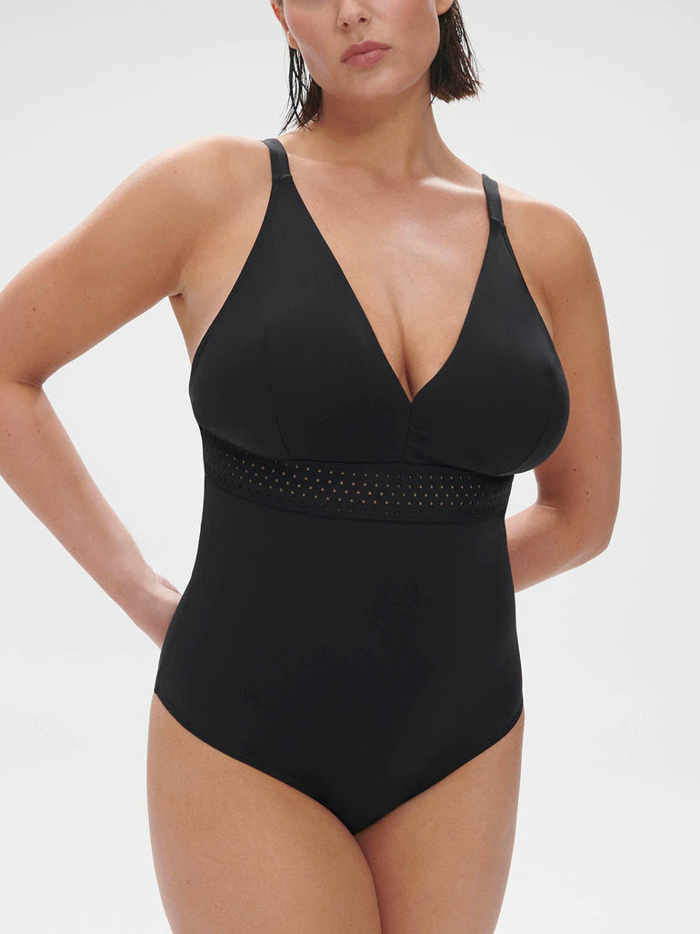 Underwired one-piece swimsuit - Black