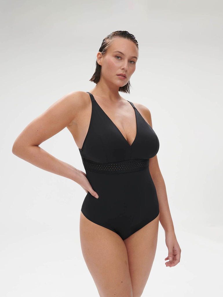 Underwired one-piece swimsuit - Black
