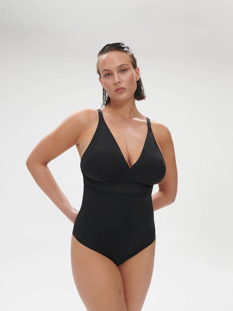 Underwired one-piece swimsuit - Black