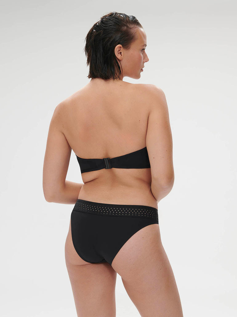 Underwired bandeau bikini top - Black