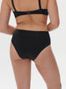 High-waist bikini brief - Black