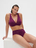 High-waist bikini brief - Blackberry