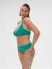 High-waist bikini brief - Waterfall Green