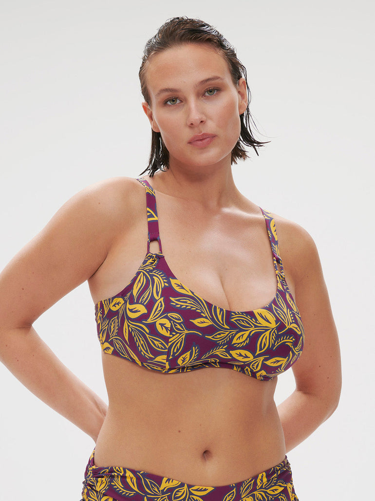 Underwired brassière - Agadir Purple Print