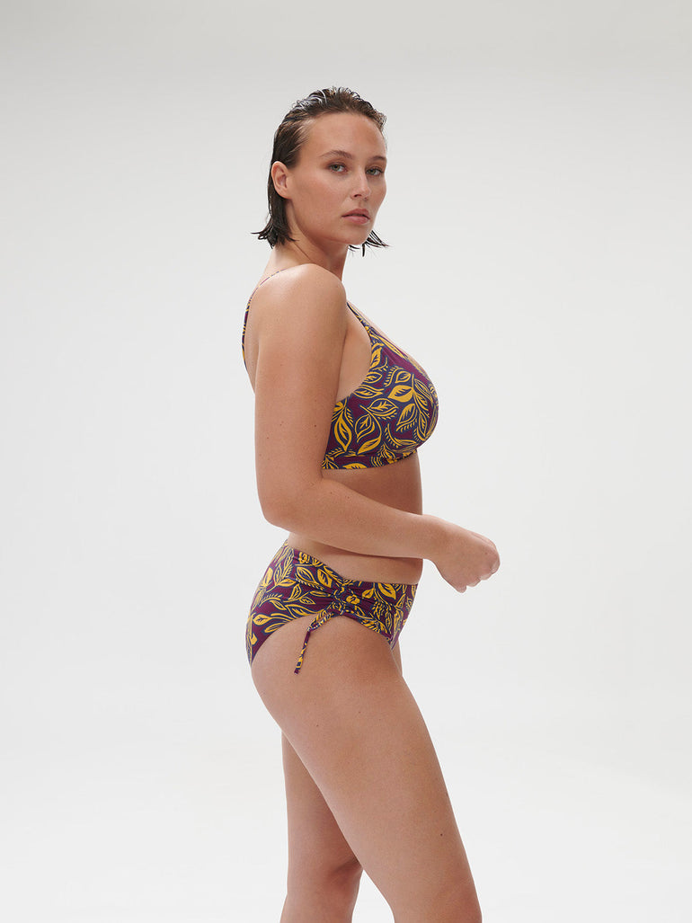 Underwired bikini triangle - Agadir Purple Print