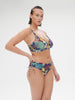 High-waist bikini brief - Seaside Blue Print