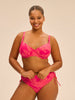 High-waist bikini brief - Bright Rose Print