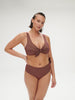 Wireless bikini triangle - Lurex Dark Purple