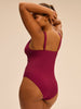 Underwired one-piece swimsuit - Cranberry