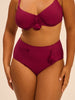 High-waist bikini brief - Cranberry