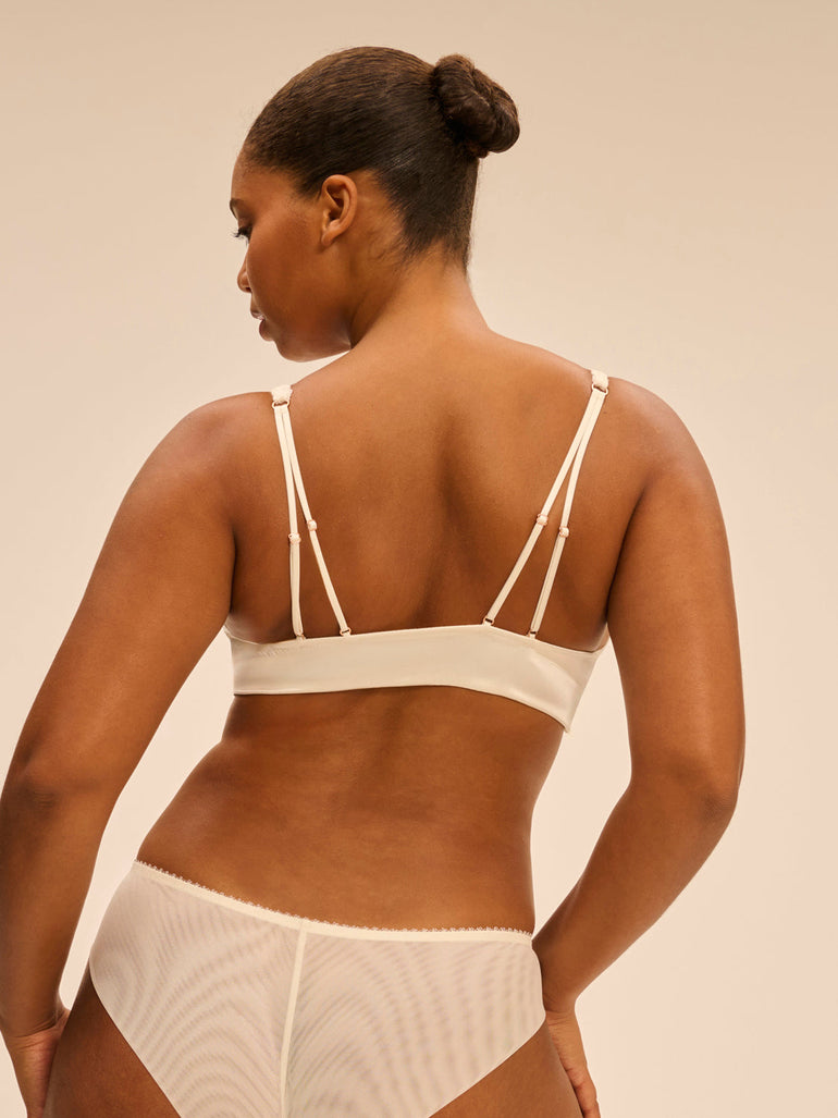 Soft cup triangle bra - Natural