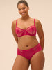 Half cup bra - Cranberry