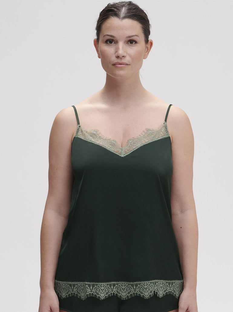 Satin Secrets Top - Kolsaï Green