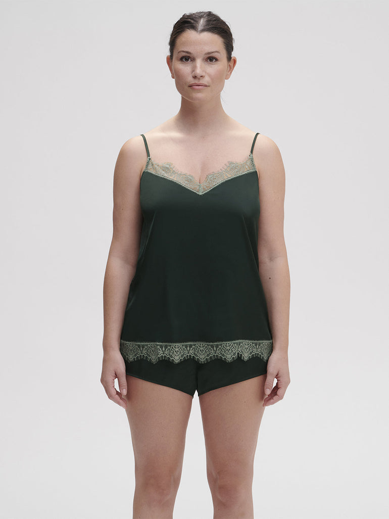 Satin Secrets Top - Kolsaï Green
