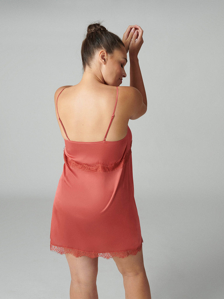 Satin Secrets Nightdress - Quartz Pink