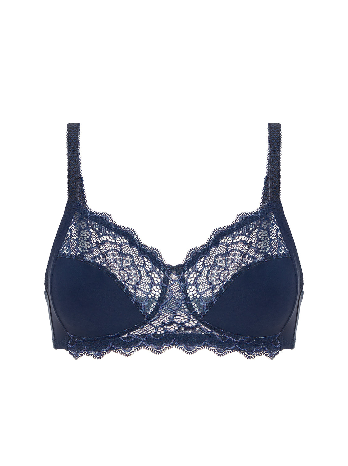 Structured wireless bra - Ink Blue