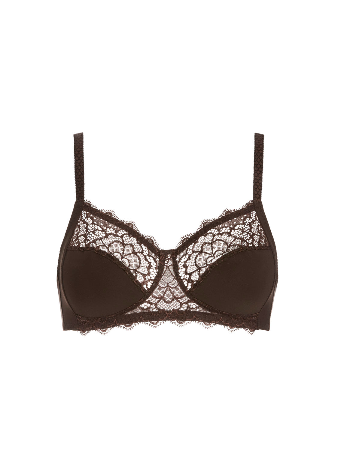 Structured wireless bra - Cocoa