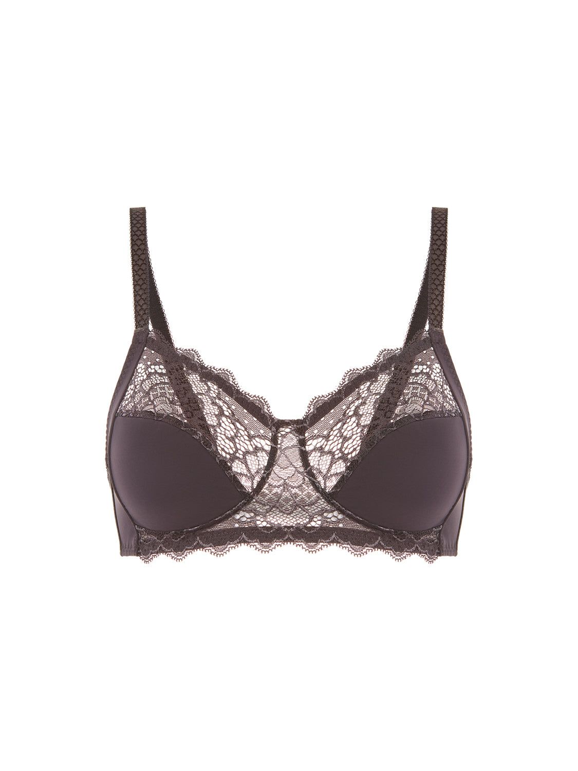 Structured wireless bra - Graphite Grey