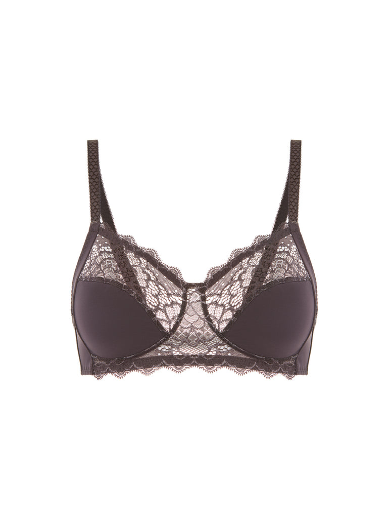Structured wireless bra - Graphite Grey