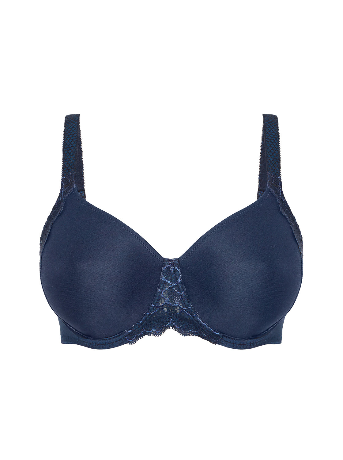 Moulded rigid underwired bra - Ink Blue
