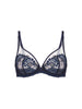 Plunging underwired bra - Sapphire