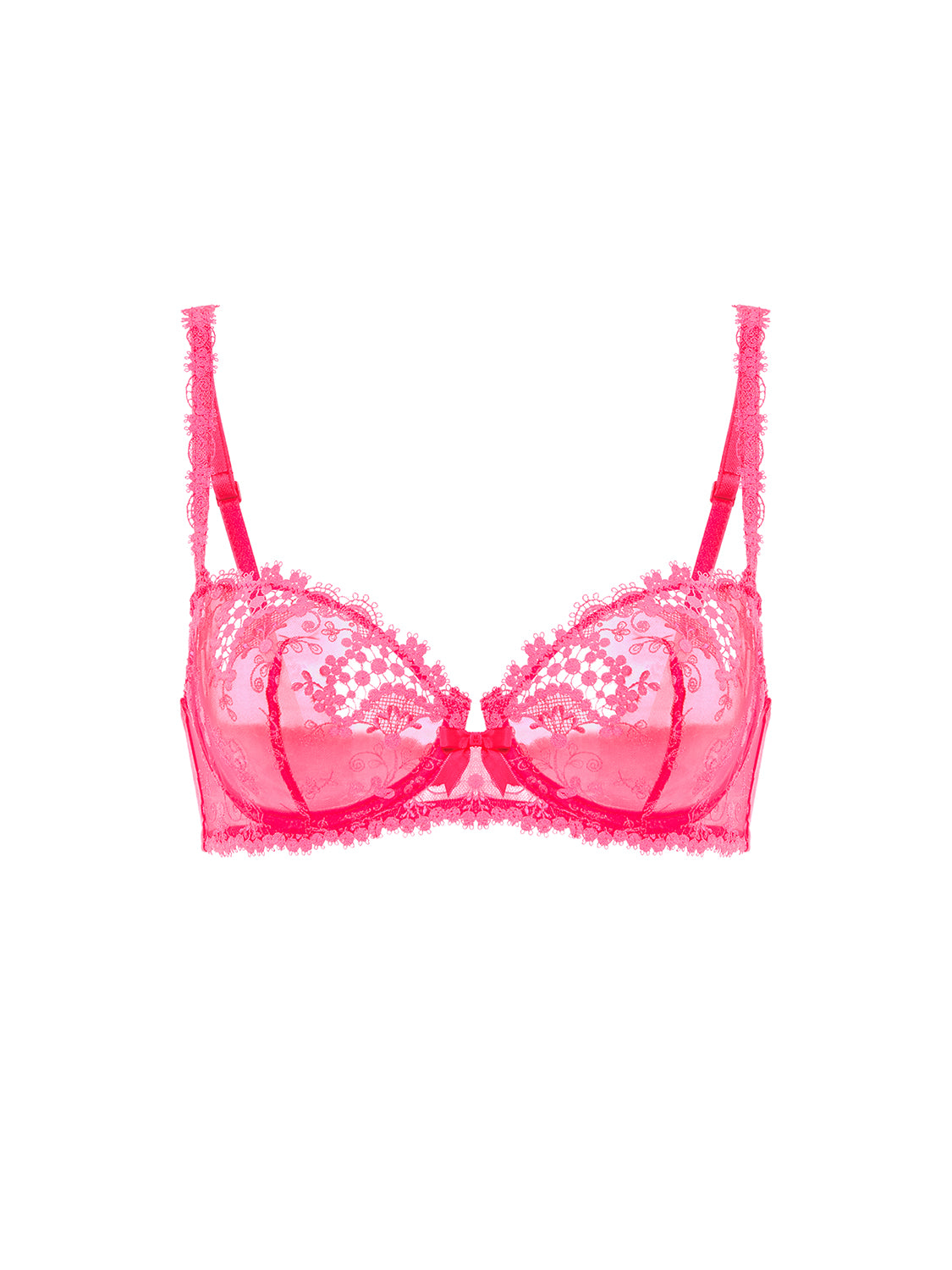 Half cup bra - Fabulous Pink