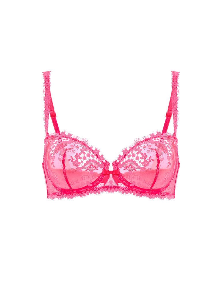 Half cup bra - Fabulous Pink