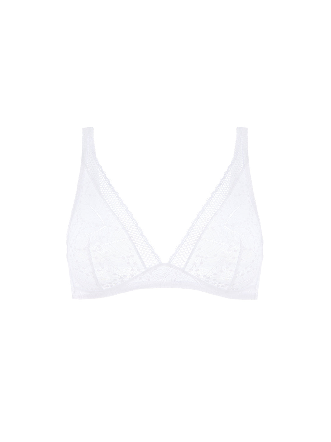 Structured wireless bra - White