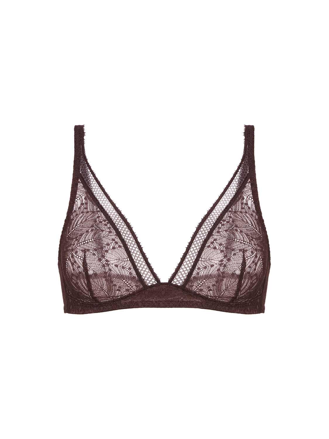 Structured wireless bra - Dark Brown