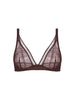Structured wireless bra - Dark Brown