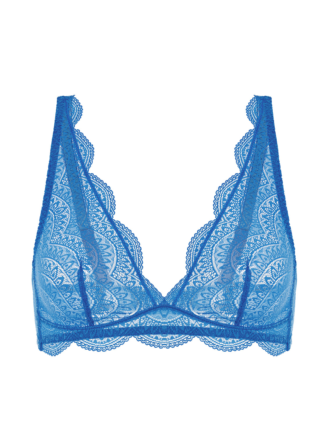 Soft cup triangle bra - Myosotis Blue