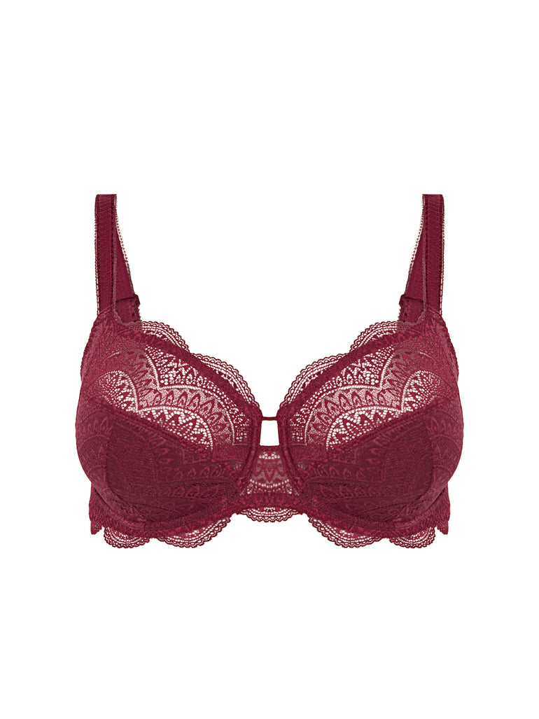 Full cup support bra - Spinel Red