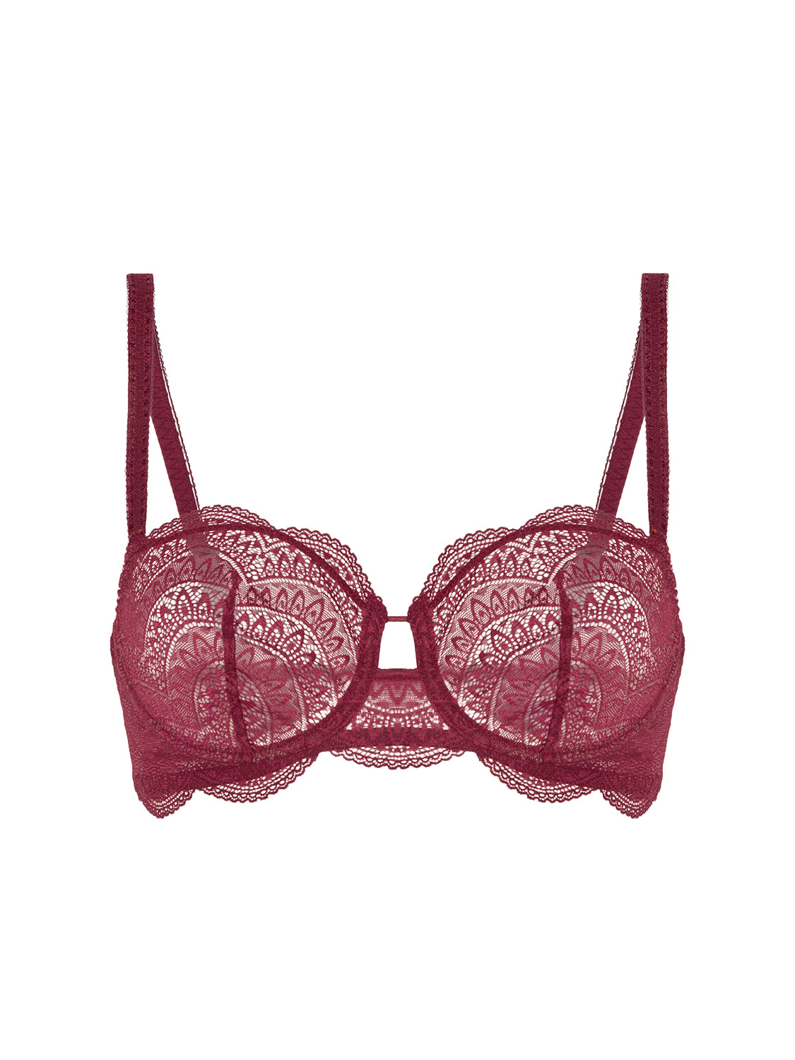 Half cup bra - Spinel Red