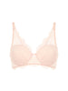 Squared neckline spacer bra - Petal Powder