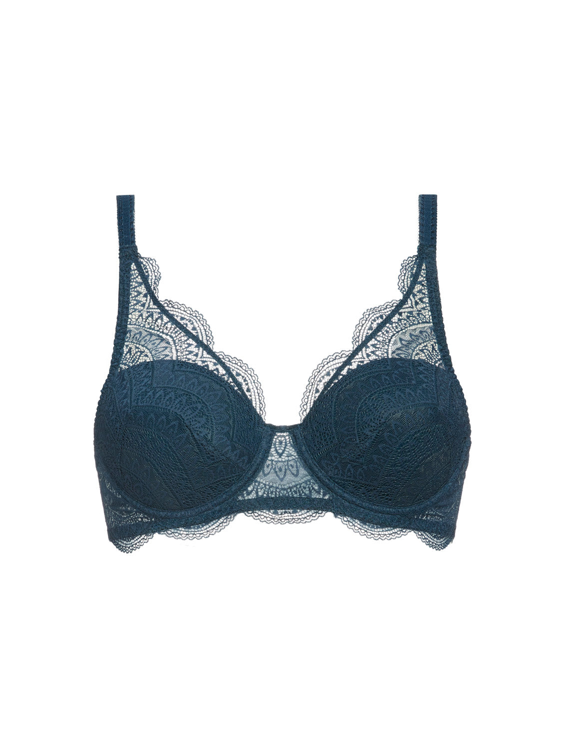 Squared neckline spacer bra - Prestige Blue