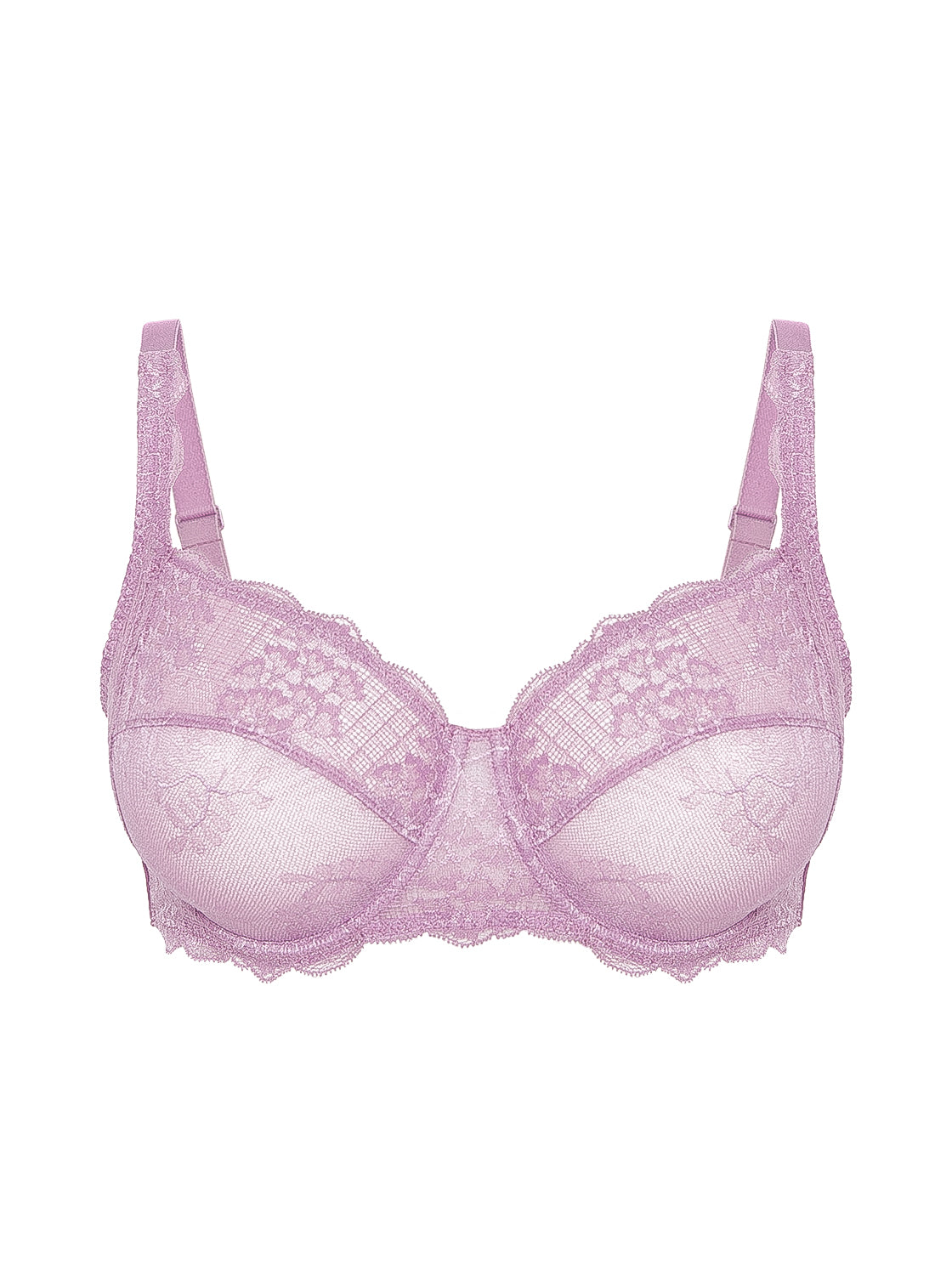 Squared neckline full cup bra - Glamourous Mauve