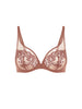 Plunging underwired bra - Tender Brown