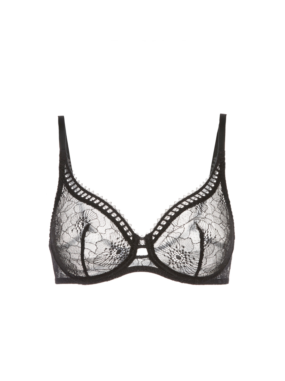 Full cup plunge bra - Black
