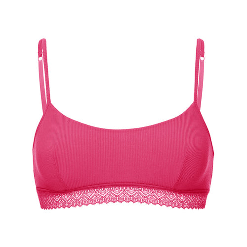 Soft cup triangle bra - Fuschia