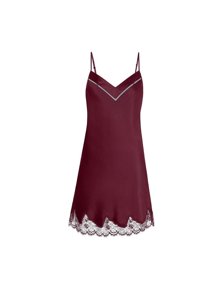 Silk Dress - Night red