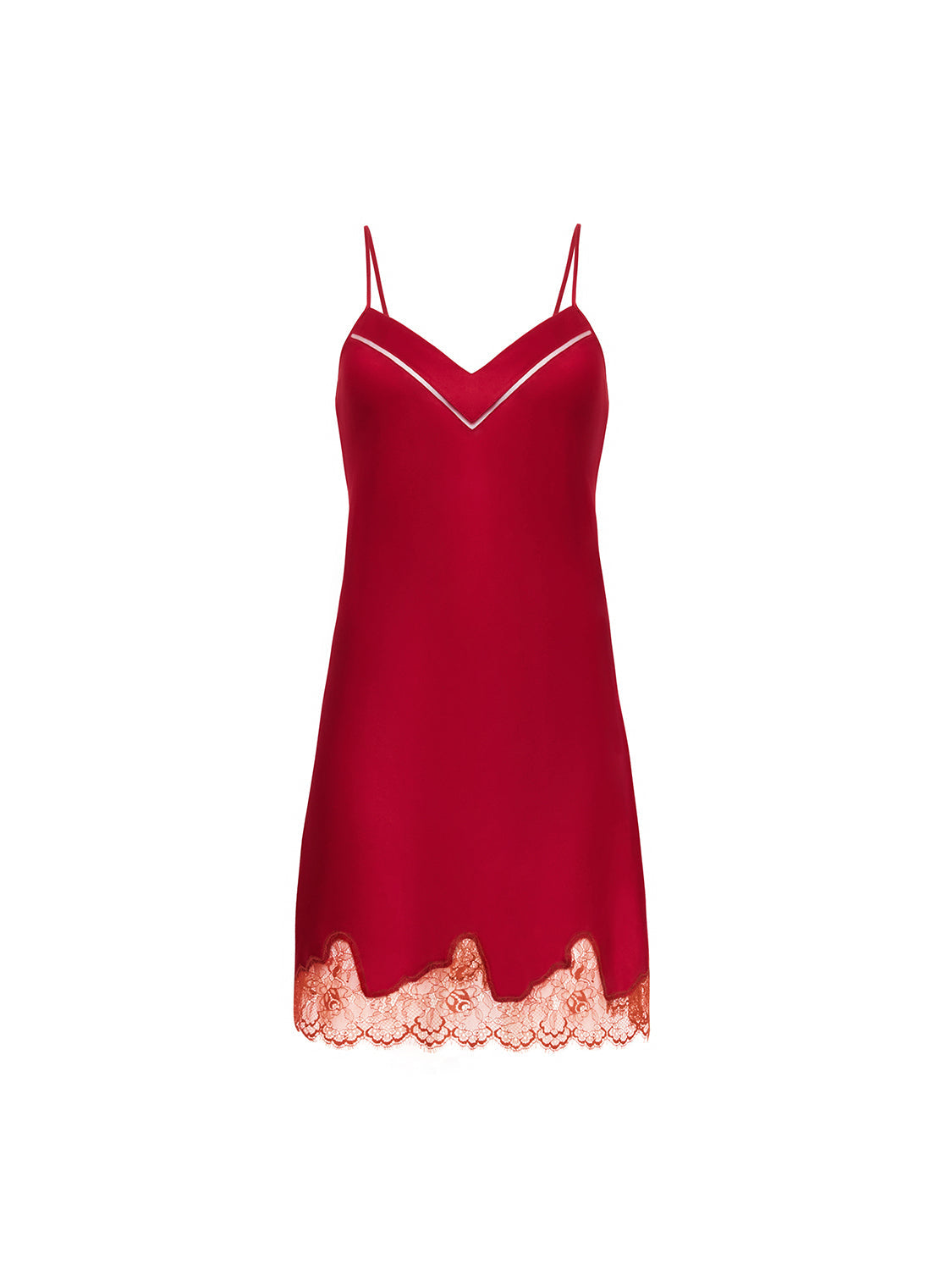 Nocturne Silk Dress - Tango Red