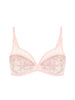Plunging underwired bra - Petal Powder