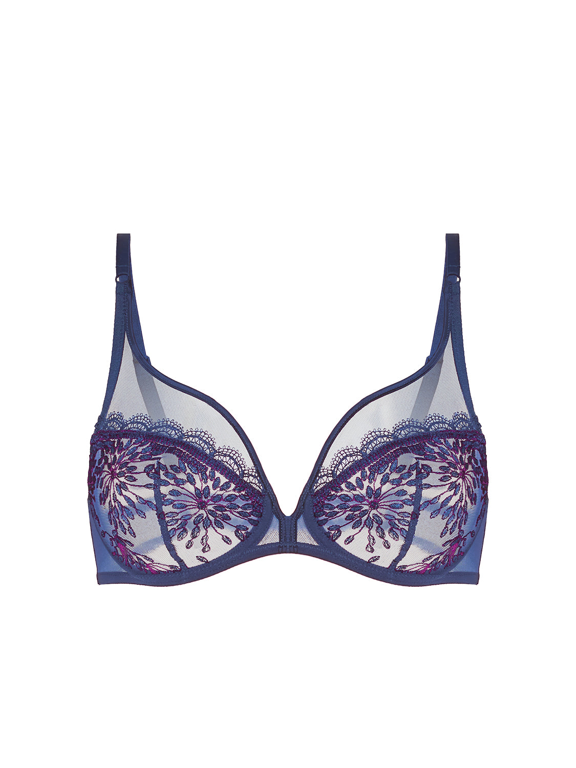 Plunging underwired bra - Midnight